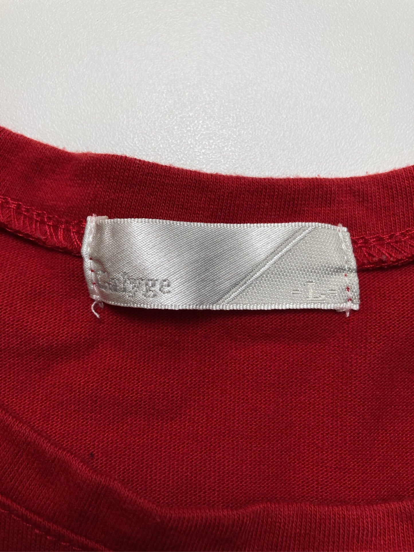 Tシャツ/カットソー/トップス/レッド/L