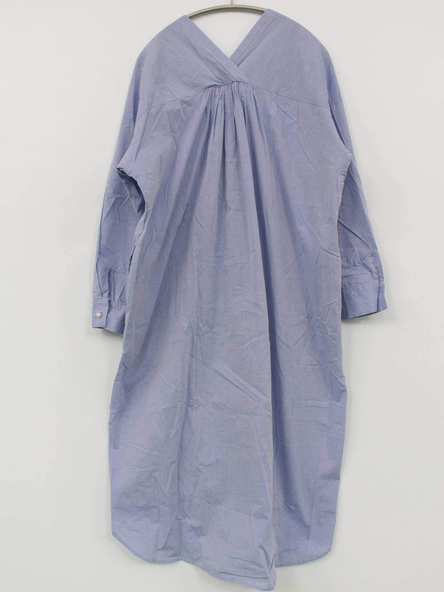 シャツワンピース/ワンピース/ドレス/スカイブルー/F