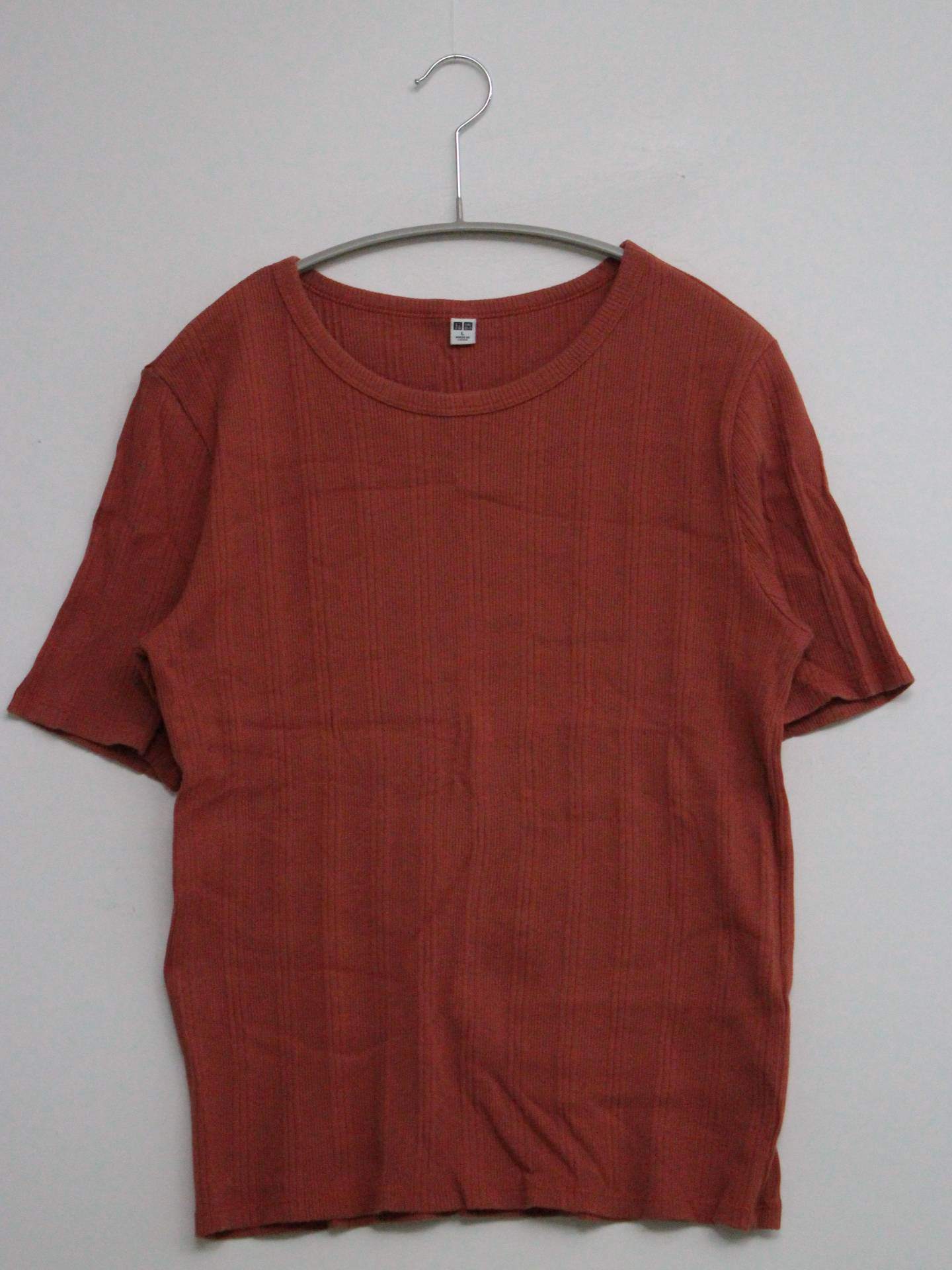 UNIQLO/ユニクロ/Tシャツ/カットソー/トップス/オレンジ/L