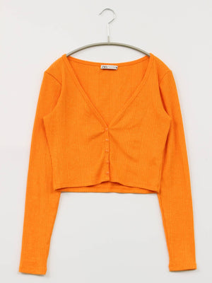 ZARA/ザラ/その他トップス/トップス/オレンジ/M