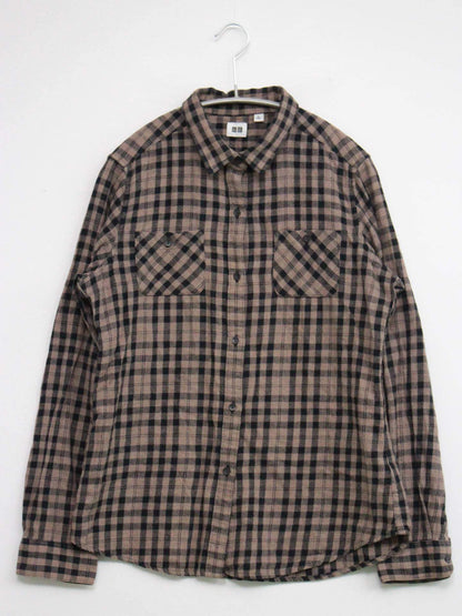 UNIQLO/ユニクロ/シャツ/ブラウス/トップス/ブラウン/L