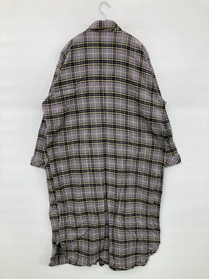 シャツワンピース/ワンピース/ドレス/グレー/L