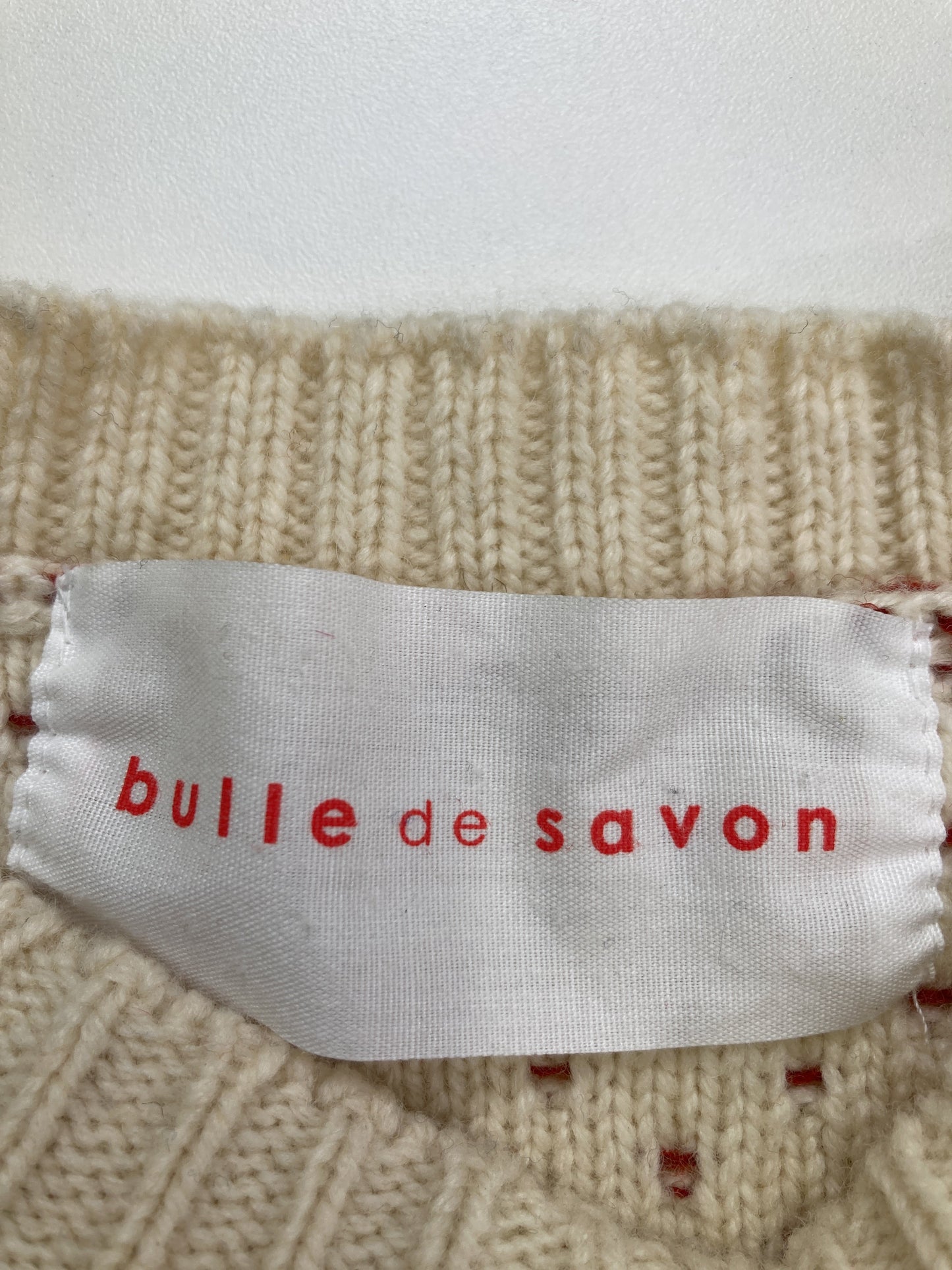 bulle de savon/ニット/セーター/トップス/アイボリー/F