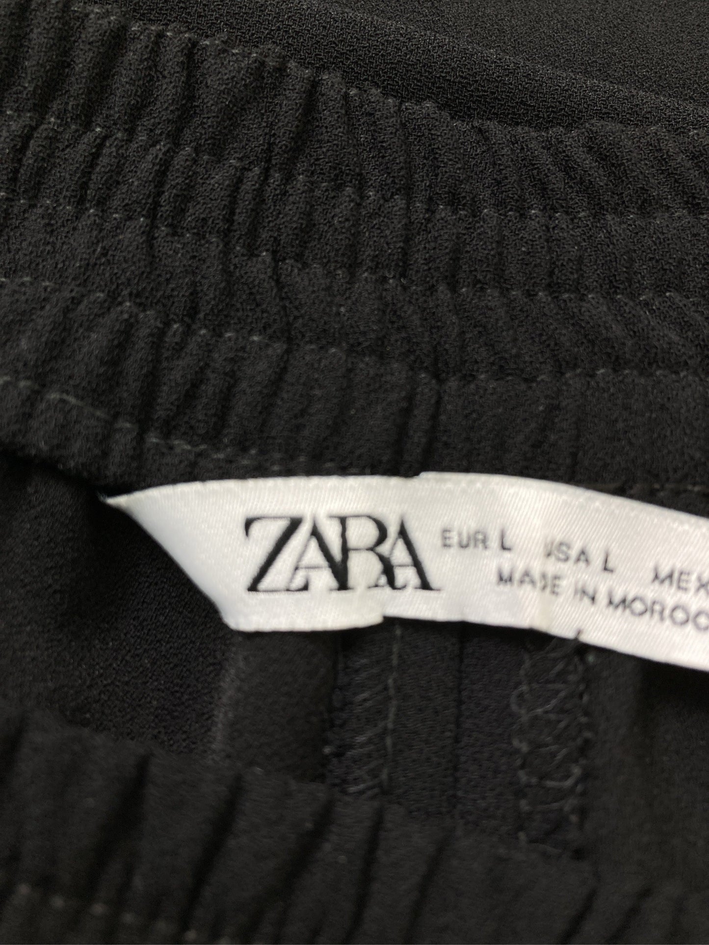 ZARA/ザラ/スラックス/パンツ/ブラック/L