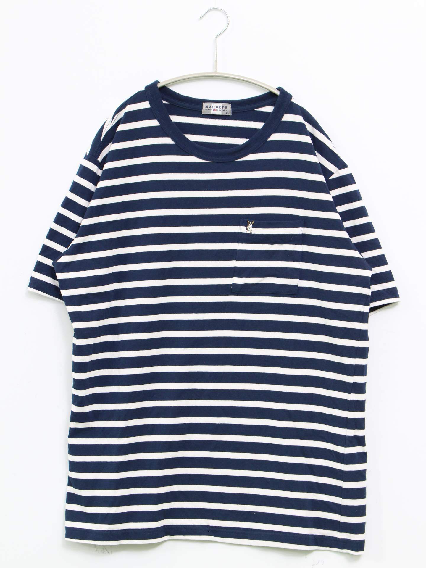 MACBETH/Tシャツ/カットソー/トップス/ネイビー/LL