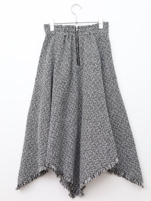 MIIA/ミーア/ミモレ/半端丈スカート/スカート/ブラック/F