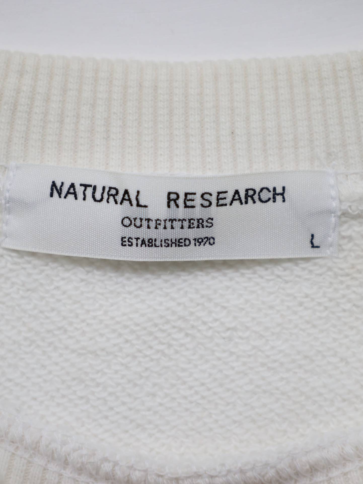 NATURAL RESEARCH/スウェット/トップス/ホワイト/L