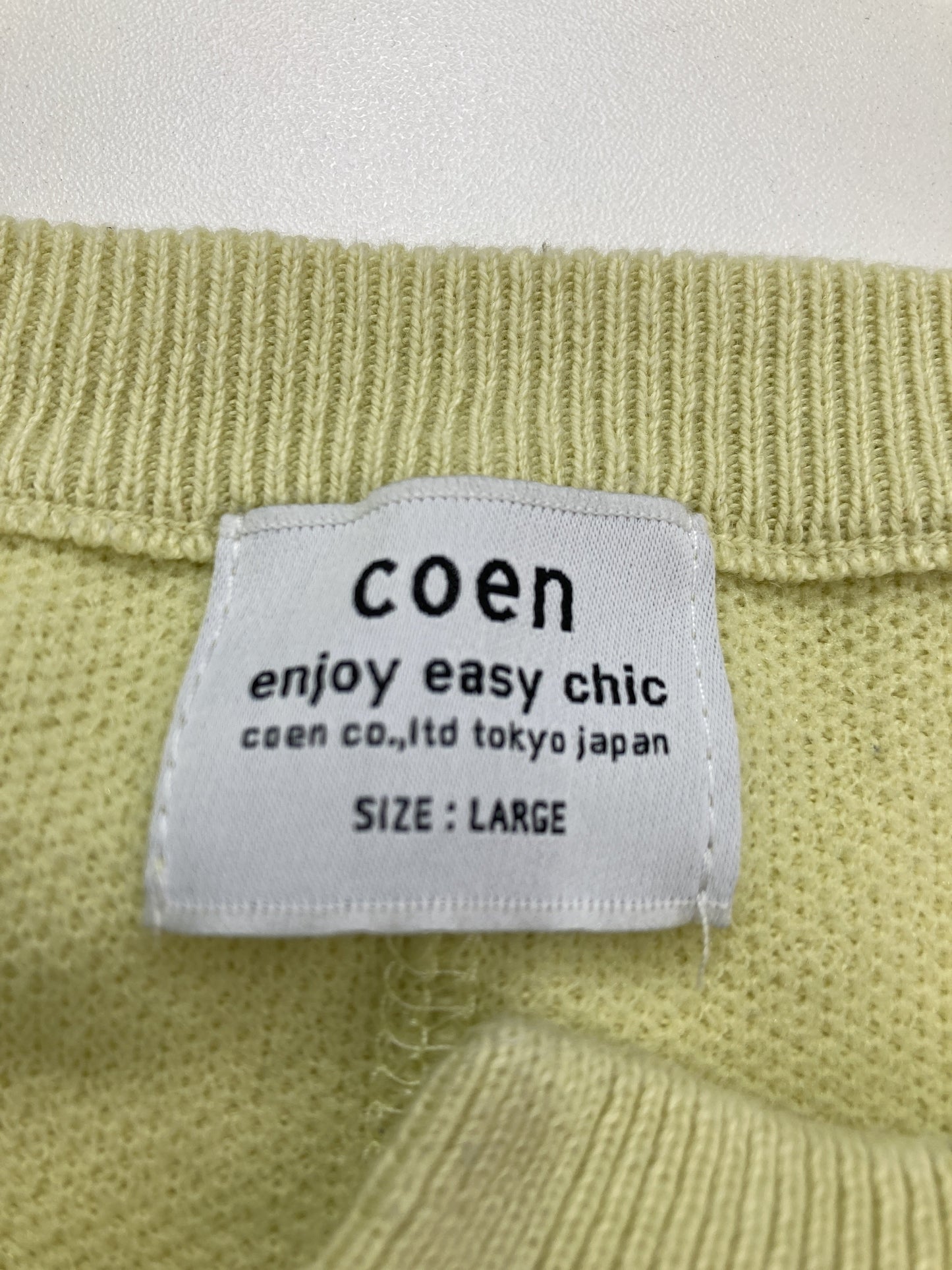 coen/コーエン/カーディガン/ボレロ/トップス/イエロー/L