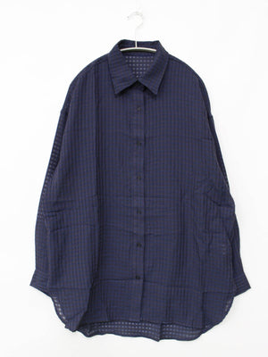 JEANASIS/ジーナシス/シャツ/ブラウス/トップス/ネイビー/F