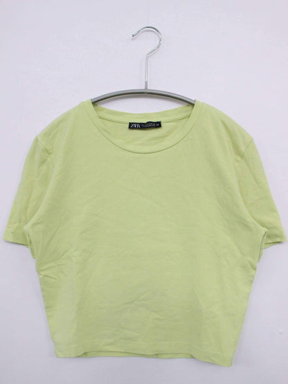 ZARA/ザラ/Tシャツ/カットソー/トップス/ライトグリーン/S
