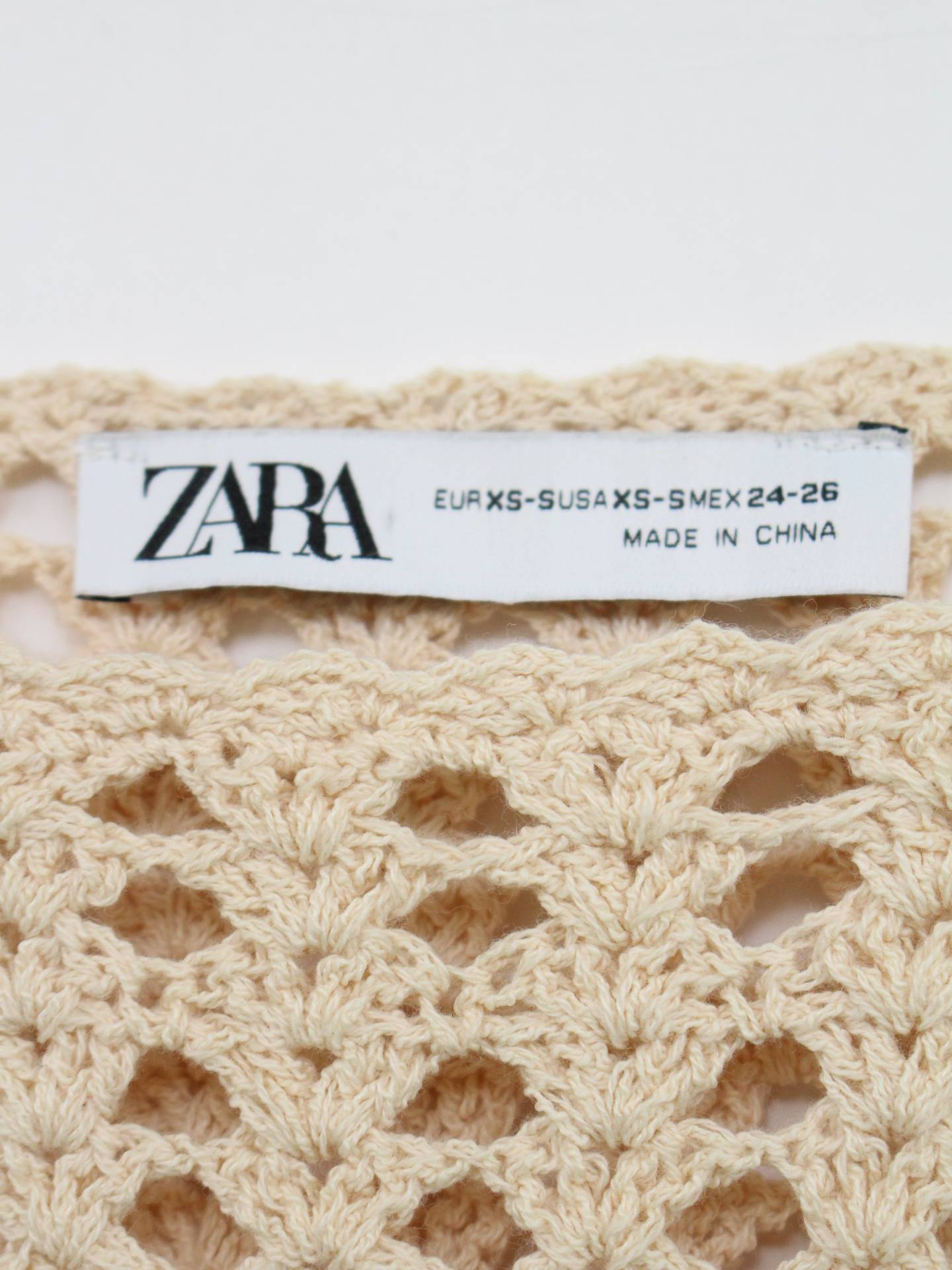 ZARA/ザラ/ノースリーブ/トップス/アイボリー/EUR XS-S/USA XS-S/MEX 24-26
