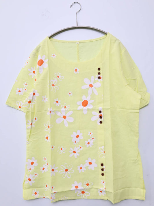 Tシャツ/カットソー/トップス/イエロー/M
