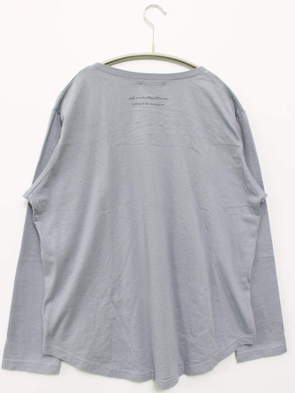 studio CLIP/Tシャツ/カットソー/トップス/スカイブルー/F