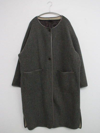 Samansa Mos2/サマンサモスモス/ノーカラーコート/ジャケット/アウター/グレー/F