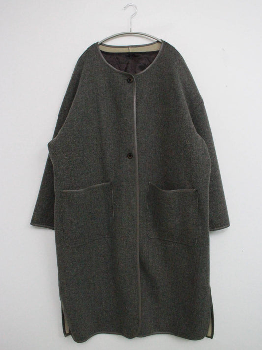 Samansa Mos2/サマンサモスモス/ノーカラーコート/ジャケット/アウター/グレー/F