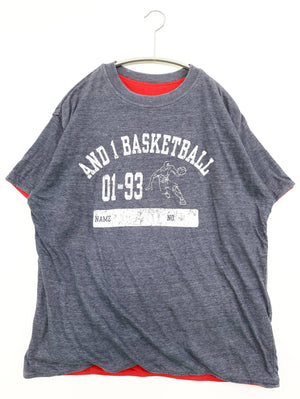 AND1/アンドワン/Tシャツ/カットソー/トップス/グレー/L