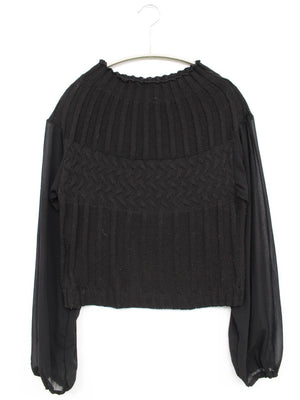 ニット/セーター/トップス/ブラック/F