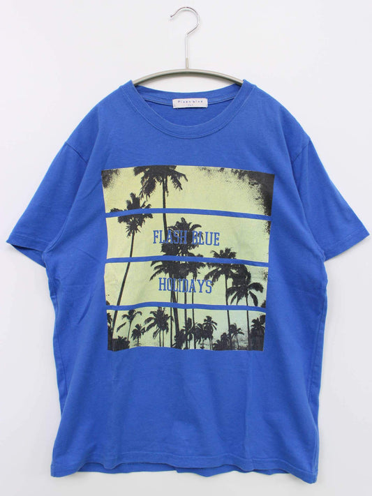 FLASH BLUE/Tシャツ/カットソー/トップス/ブルー/L