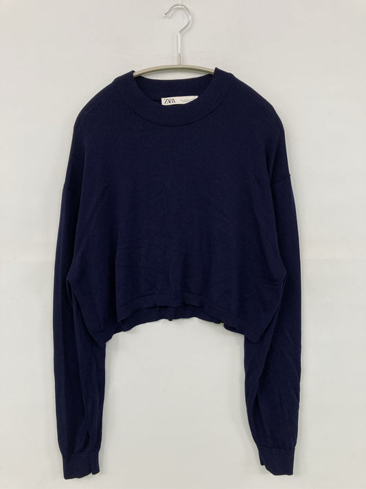 ZARA/ザラ/ニット/セーター/トップス/ネイビー/L