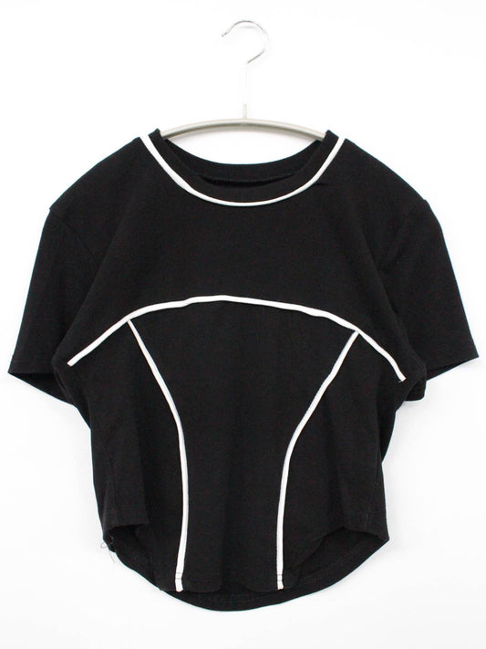 mie/Tシャツ/カットソー/トップス/ブラック