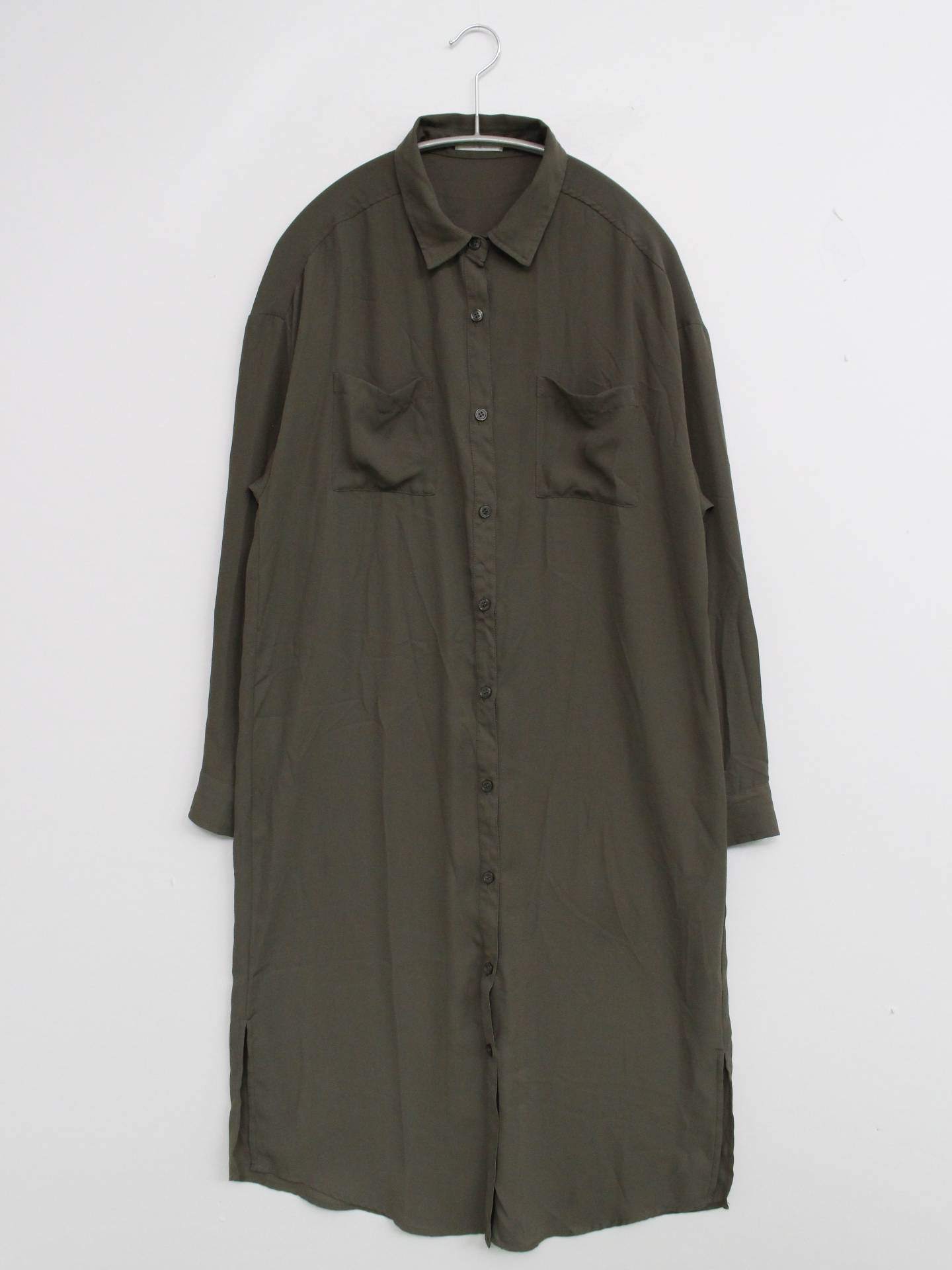 COLZA/コルザ/シャツワンピース/ワンピース/ドレス/カーキ/M