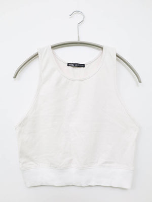 ZARA/ザラ/タンクトップ/トップス/ホワイト/EUR L/USA L/MEX 30