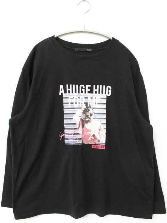 Heather/ヘザー/Tシャツ/カットソー/トップス/ブラック/F
