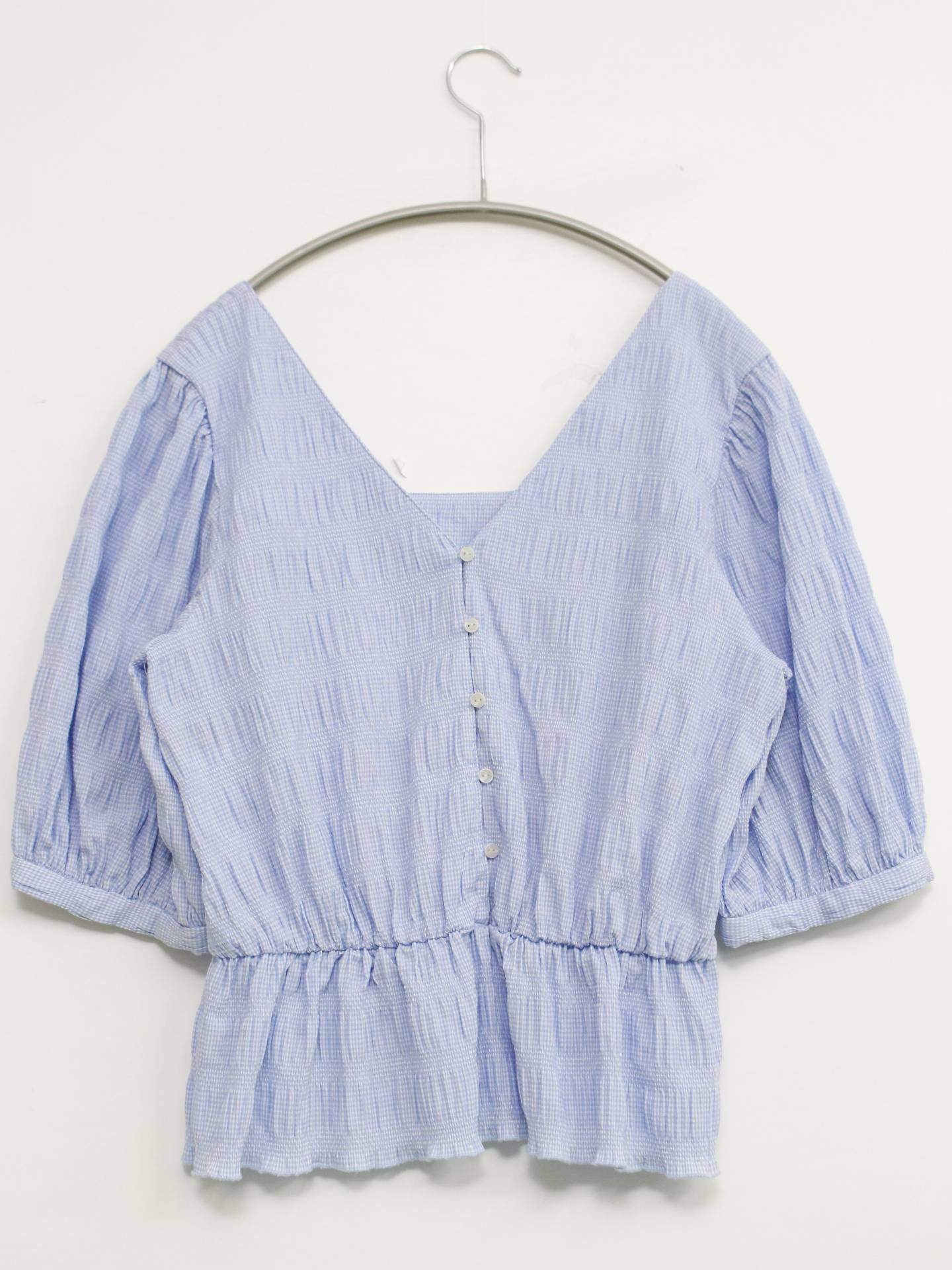 w closet/ダブルクローゼット/シャツ/ブラウス/トップス/スカイブルー/F
