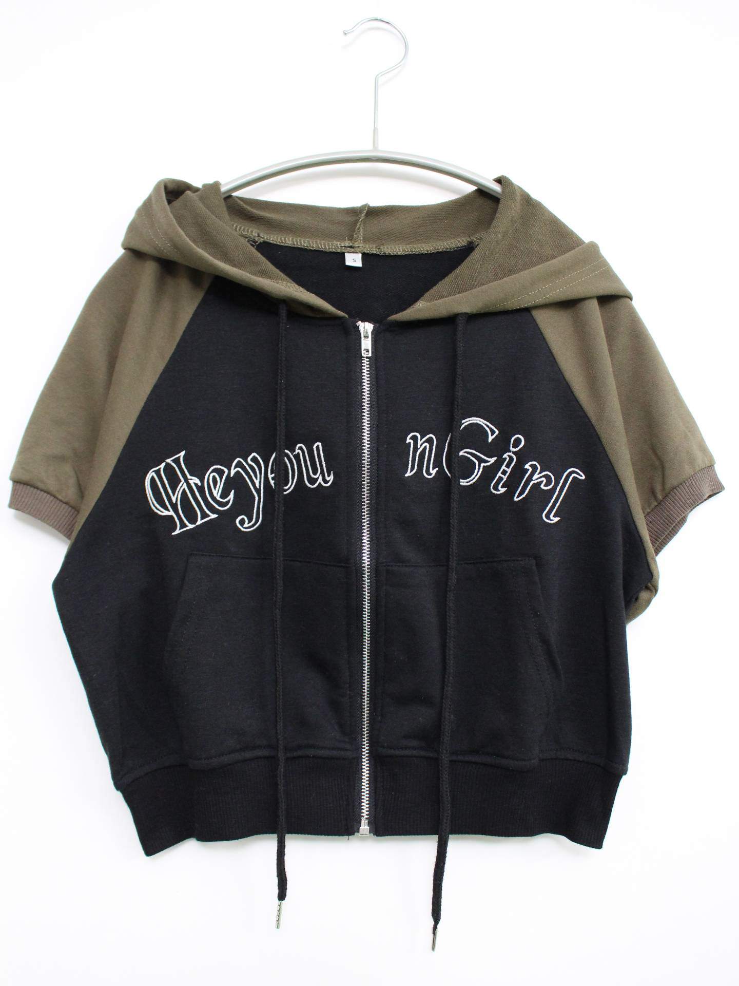 パーカー/トップス/カーキ/S