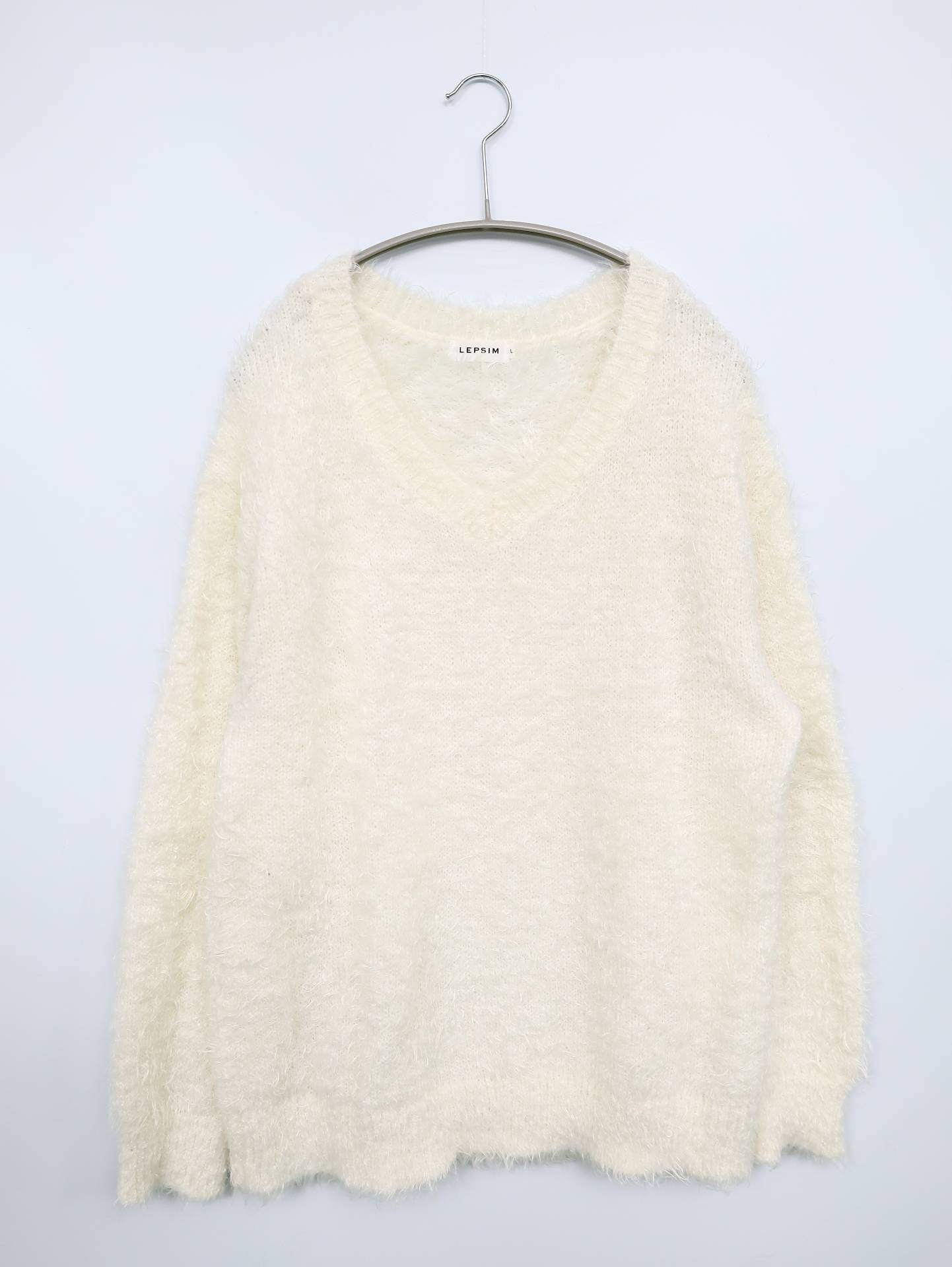 LEPSIM/レプシィム/ニット/セーター/トップス/アイボリー/L