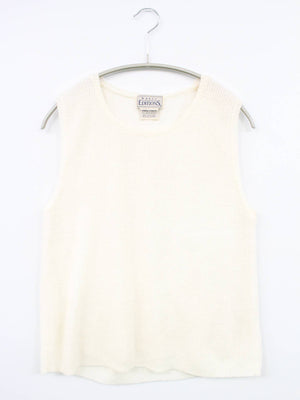 Basic Editions/ベーシックエディションズ/ノースリーブ/トップス/ホワイト/SMALL