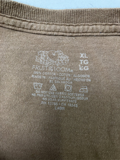 FRUIT OF THE LOOM/フルーツオブザルーム/Tシャツ/カットソー/トップス/ブラウン/XL