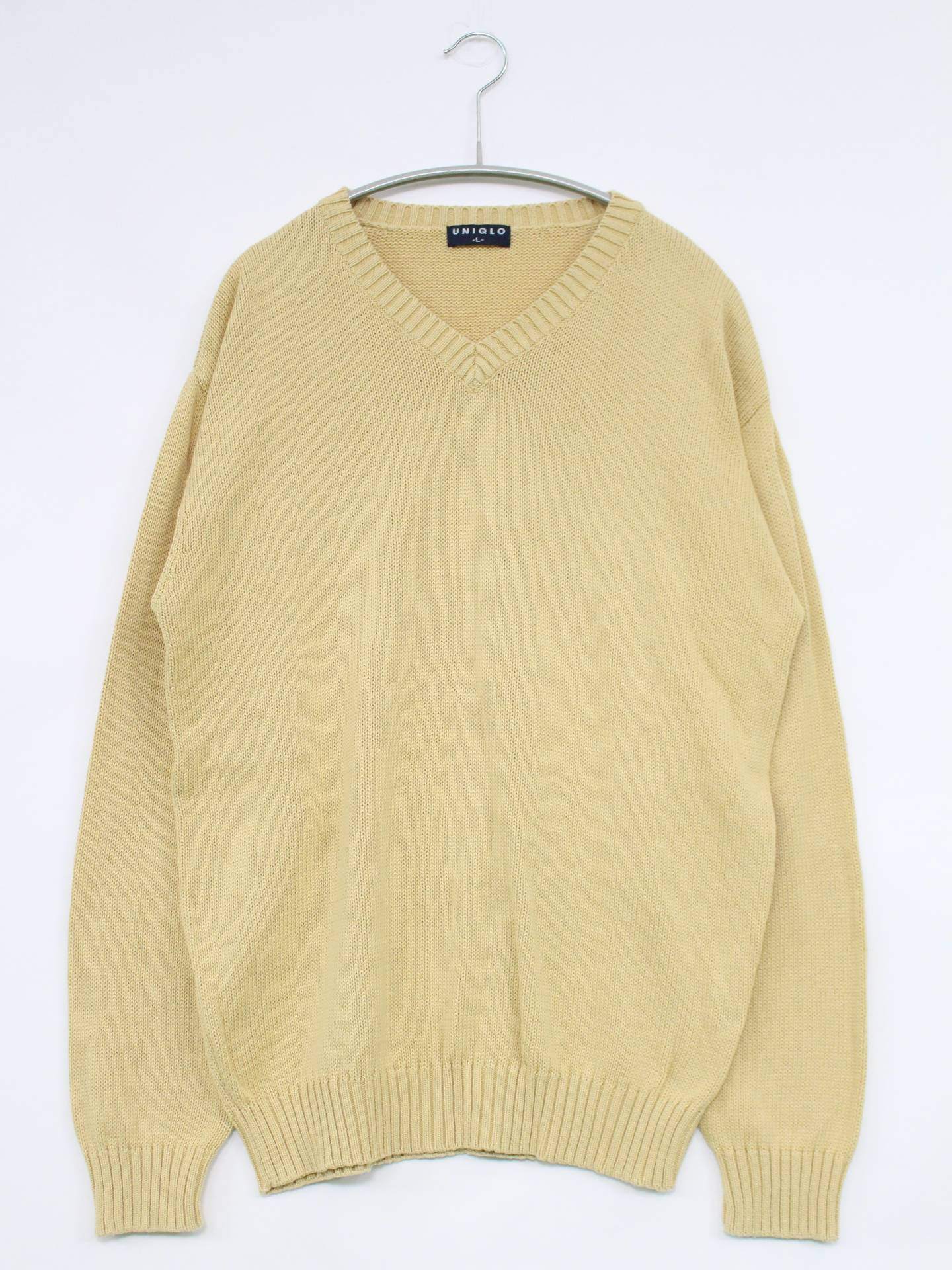 UNIQLO/ユニクロ/ニット/セーター/トップス/アイボリー/L