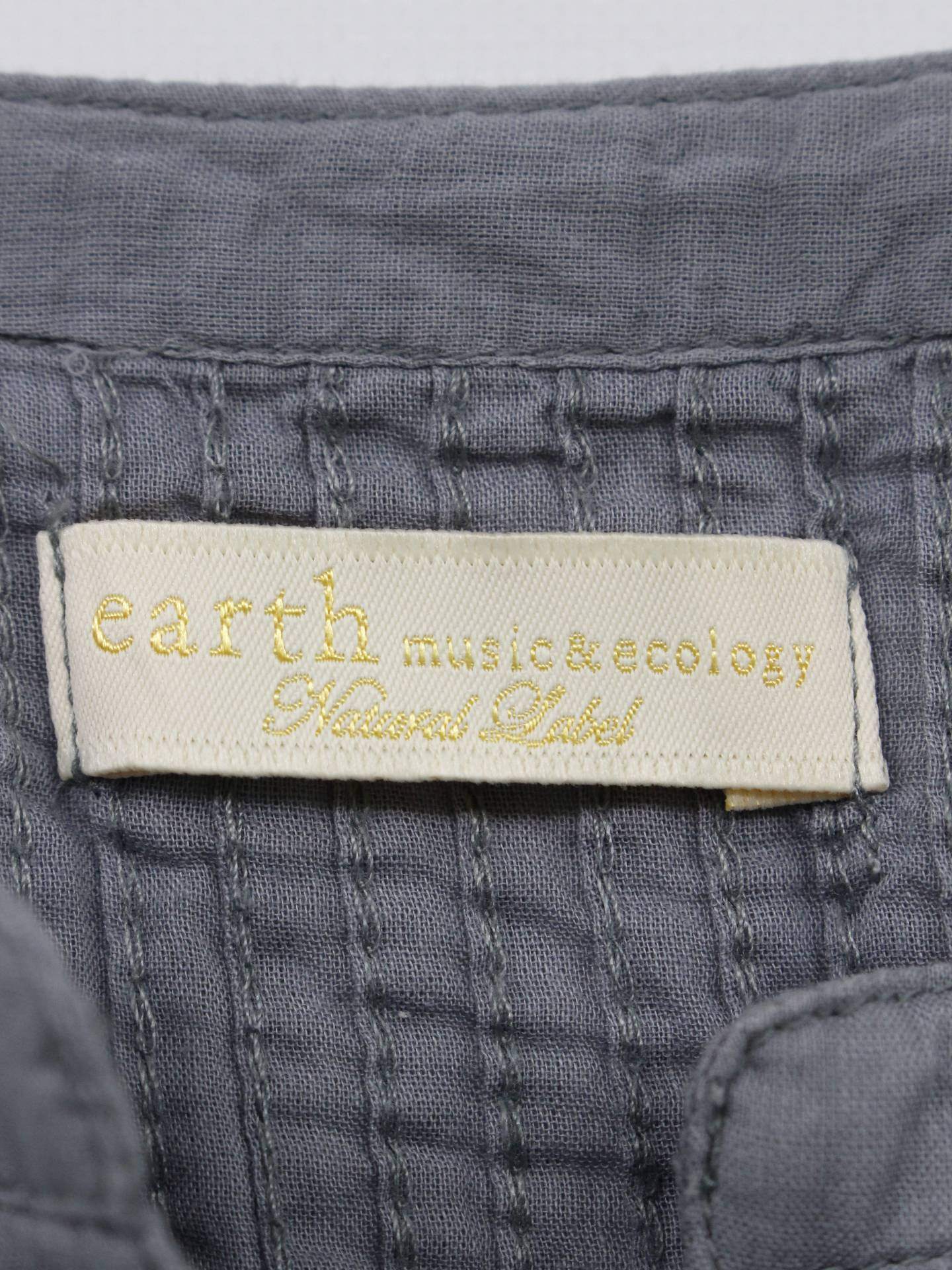 earth music&ecology/アースミュージックアンドエコロジー/シャツワンピース/ワンピース/ドレス/グレー/F
