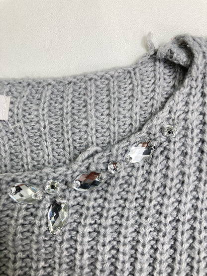 E hyphen world gallery peace/イーハイフンワールドギャラリーピース/ニット/セーター/トップス/グレー/F