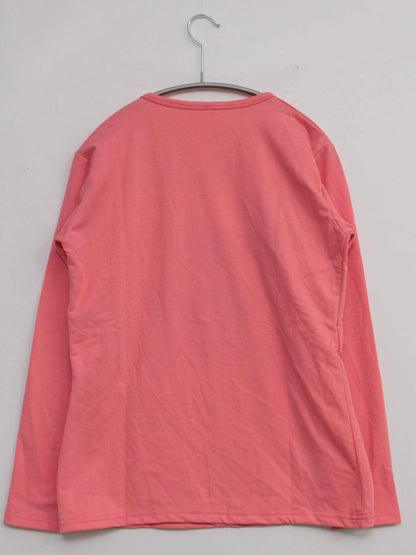 Tシャツ/カットソー/トップス/ピンク/L