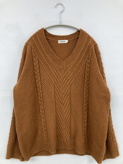 LEPSIM/レプシィム/ニット/セーター/トップス/ブラウン/L