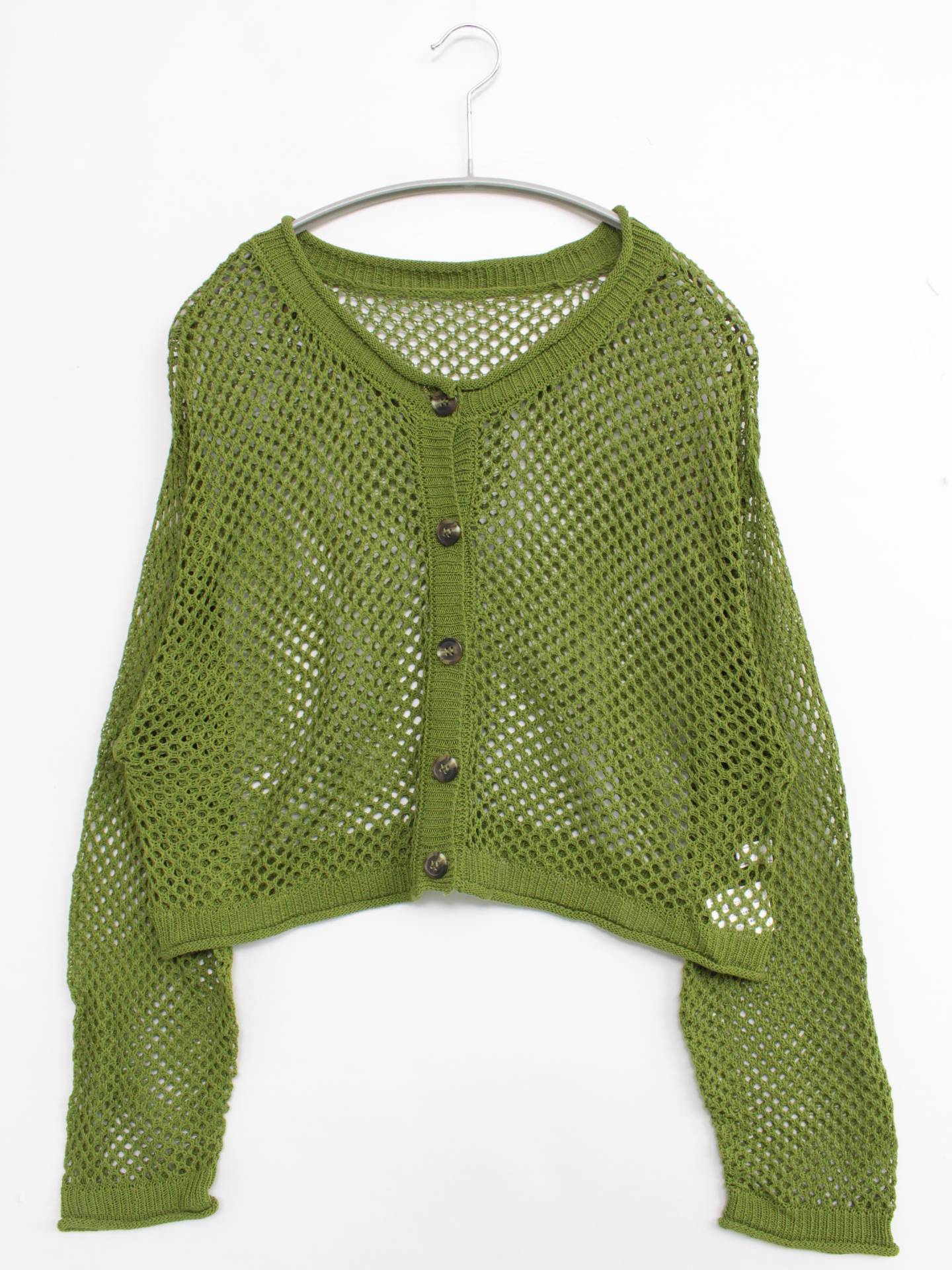 Linoluce/カーディガン/ボレロ/トップス/ライトグリーン/M　バスト79～87　身長154～162