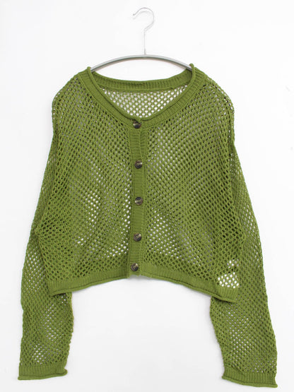 Linoluce/カーディガン/ボレロ/トップス/ライトグリーン/M　バスト79～87　身長154～162