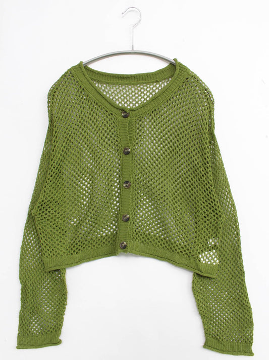 Linoluce/カーディガン/ボレロ/トップス/ライトグリーン/M　バスト79～87　身長154～162