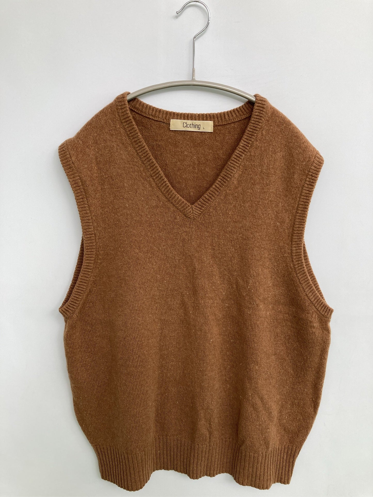 clothing/ベスト/トップス/ブラウン/L