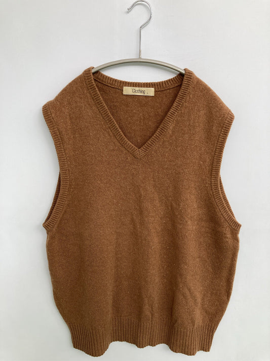 clothing/ベスト/トップス/ブラウン/L