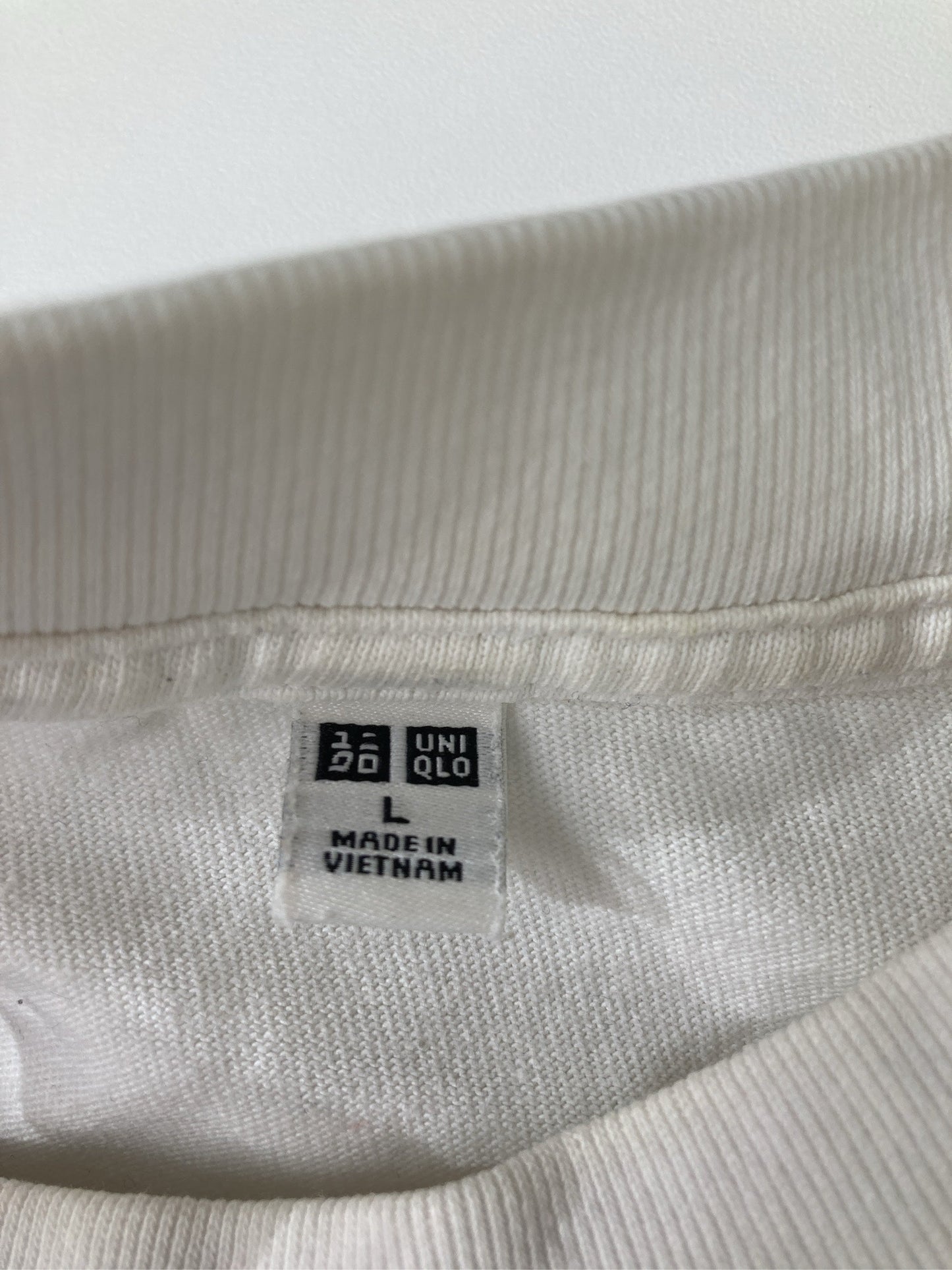 UNIQLO/ユニクロ/Tシャツ/カットソー/トップス/ホワイト/L
