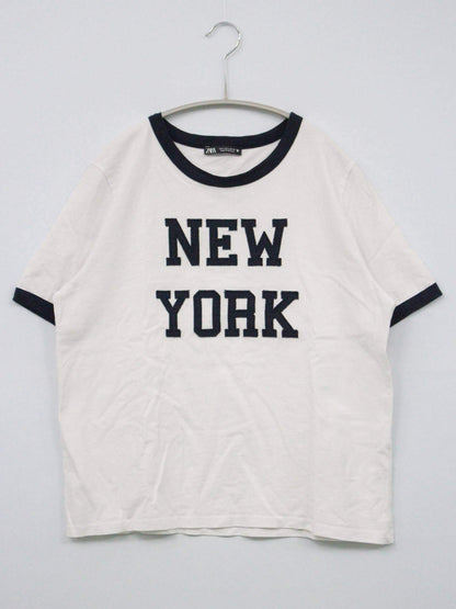ZARA/ザラ/Tシャツ/カットソー/トップス/ホワイト/L