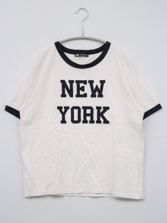 ZARA/ザラ/Tシャツ/カットソー/トップス/ホワイト/L
