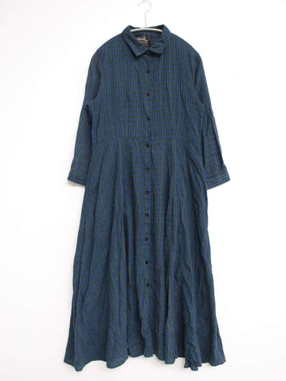 menidiom/シャツワンピース/ワンピース/ドレス/ブルー