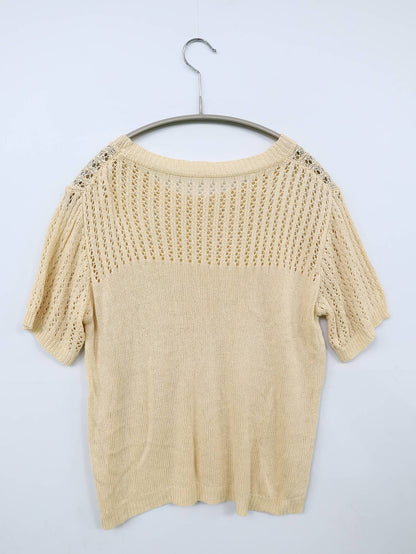 ニット/セーター/トップス/アイボリー/S