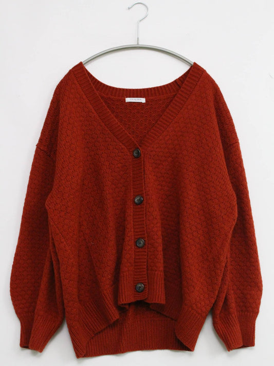 GLACIER/カーディガン/ボレロ/トップス/レッド/L