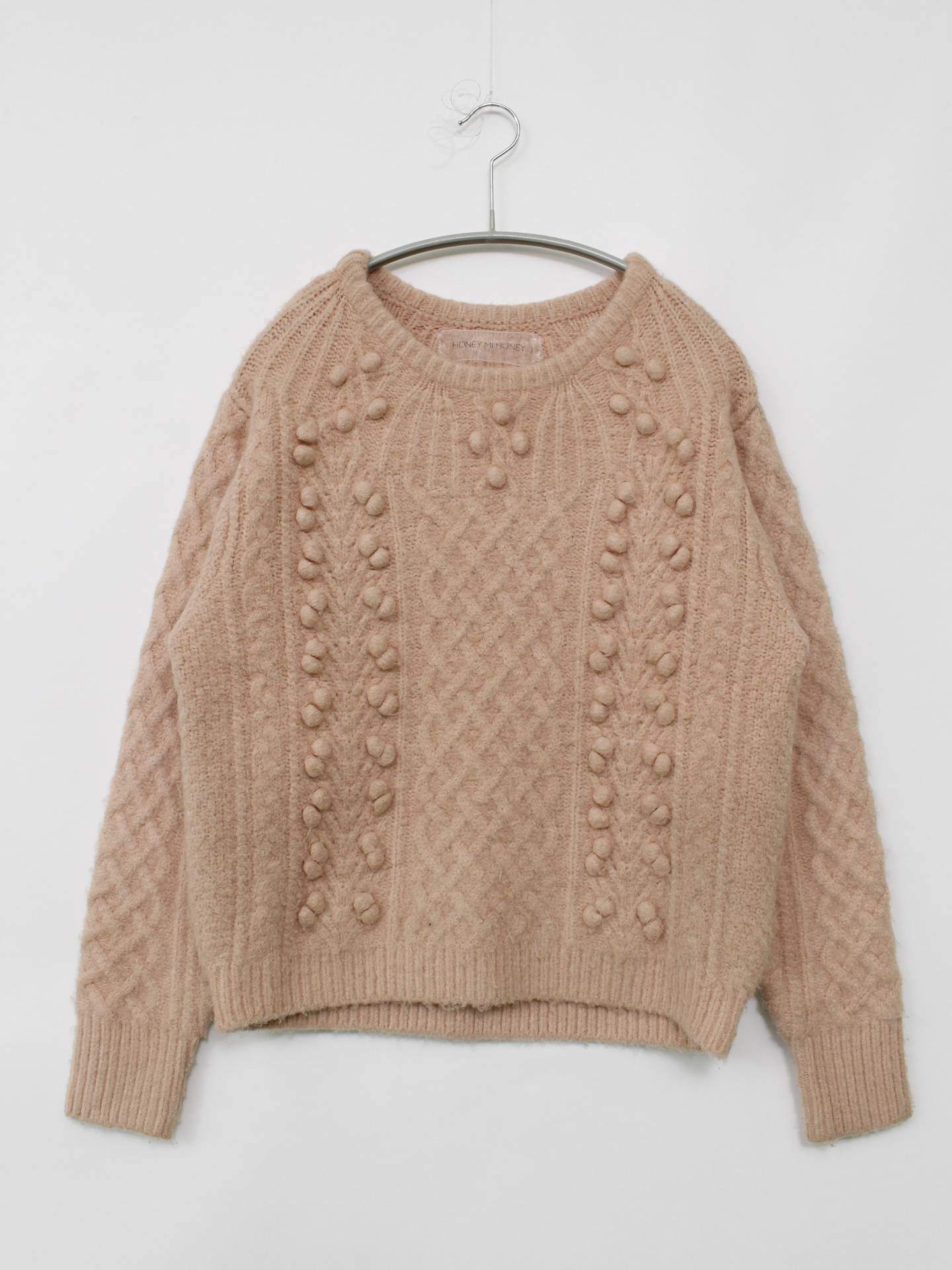 HONEY MI HONEY/ハニーミーハニー/ニット/セーター/トップス/ベージュ/F