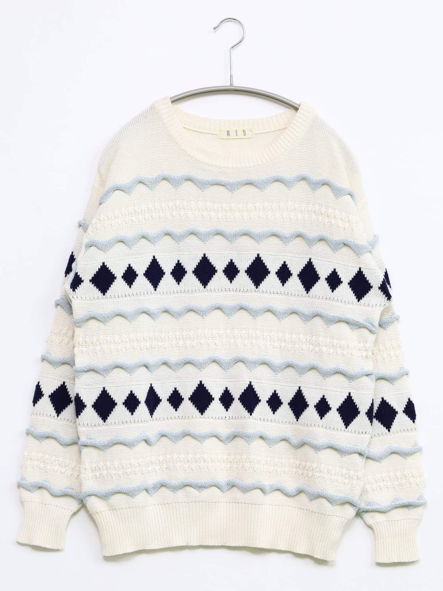 NED/ニット/セーター/トップス/ホワイト